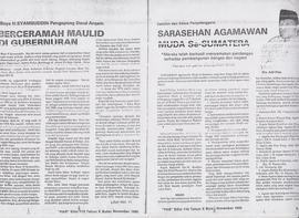 Buya H. Syamsoeddin Pengapung Darul Arqam Berceramah Maulid di Gubernuran propinsi Sumatera Barat