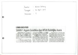Kliping Koran Tanggal 30 April 2015, koran Padang Halaman 1