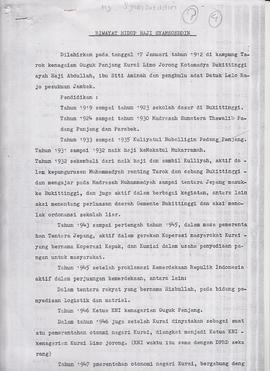 Riwayat Hidup H. Syamsoeddin, Ketua DPRD Kota Bukittinggi Periode 1953-1956