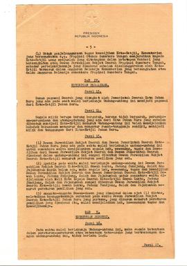 Lembar 5 : UU No. 8 Tahun 1956 Tentang Pembentukan Daerah Otonomi.
