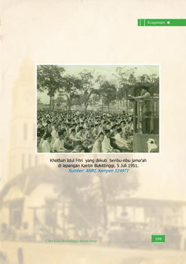 Khotbah Idul Fitri yang Diikuti Beribu-ribu Jama'ah di Lapangan Kantin Bukittinggi, 5 Juli 1951