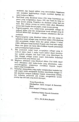 Instruksi Gubernur Militer Sumatera Barat (Lembar 2)