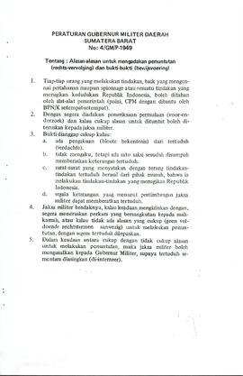 Peraturan Gubenur Militer Daerah Sumatera Barat