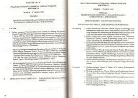 Perda Kotamadya Daerah Tingkat II Bukittinggi No. 2 Tahun 1992