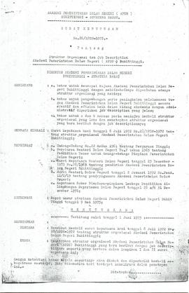 Lembar 1 : SK Tentang Struktur Organisasi Dan Job Deskription APDN Bukittinggi-Sumatera Barat Tah...