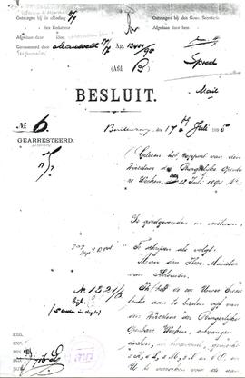 Besluit (Keputusan) tanggal 17 Juli 1895