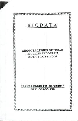 Cover Biodata Baharuddin Pakiah Bagindo