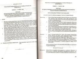 Penjelasan Perda No. 8 Tahun 1991 dan Perda No. 1 Tahun 1981