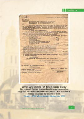 Salinan Surat Walikota Fort de Kock kepada Direktur Binnenlansch Bestuur