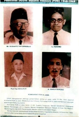 Susunan Kabinet PDRI (Pemerintah Darurat Republik Indonesia)  di Sumatera Foto 2
