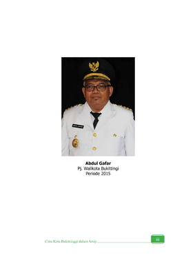 Abdul Gafar Pj. Walikota Bukittinggi Periode 2015