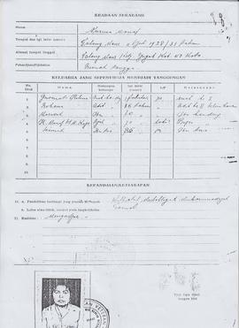 Lampiran Formulir Pendaftaran Calon Veteran (lembar 1)